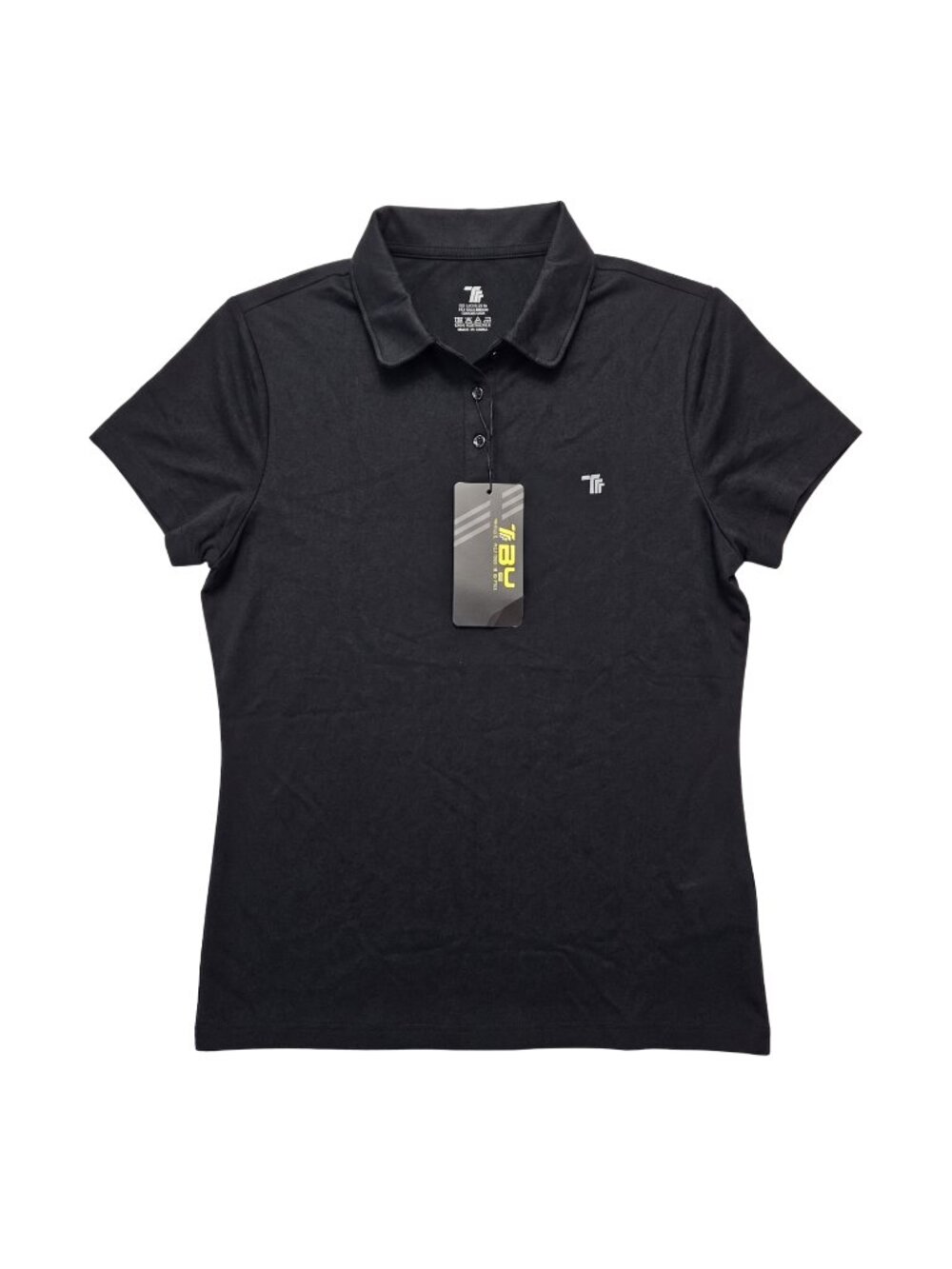 NWT | Men's Black Quick-Dry Performance Athletic Golf Polo Shirt | Small